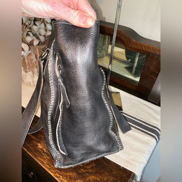 Bed Stu Leather Celindra LTC Shoulder Tote Bag Black Rustic Retail $305 - Picture 5 of 15